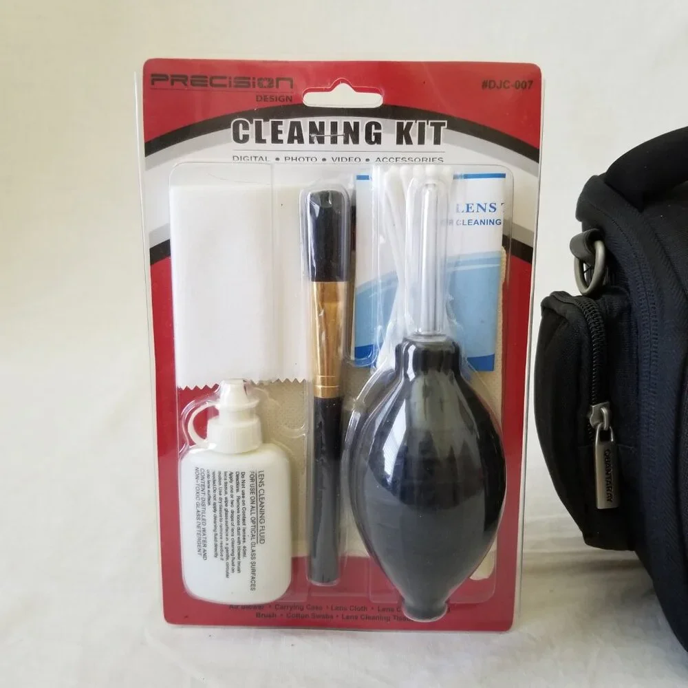 Quantaray Camera Bag with Detachable Shoulder Strap, Belt Loop, and Cleaning Kit